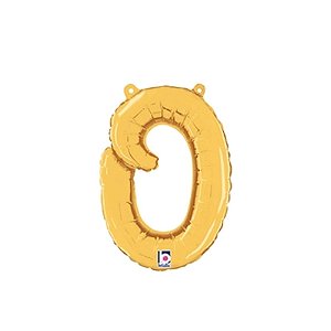 Letra 0 Minúsculas De Mão 24" 60cm Dourada Metalizado Decorar