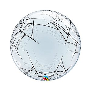 Balão Bubble Teias Pretas 24" 61cm Festa Decoração Qualatex