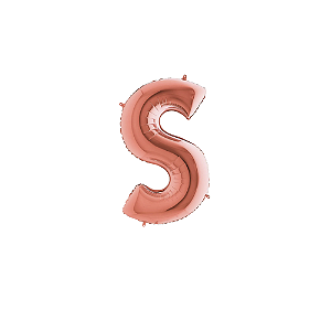 Letra S Maiúscula 14" 36cm Rose Gold Metalizado Decorar