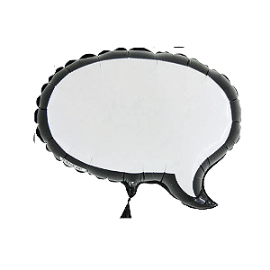 Balão Metalizado Balão De Conversa 70cm Decoração