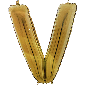 Letra V Maiúscula 26" 66CM Dourado Metalizado Decorativo