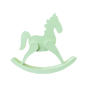 Cavalinho De Balanço Mdf Verde Candy Decorativa Chá De Bebê