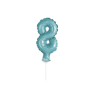 Número 8 Topper De Bolo Balão 5" Tifany Metalizado 12CM