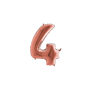 Número 4 14" 36cm Rose Gold Metalizado Decorar