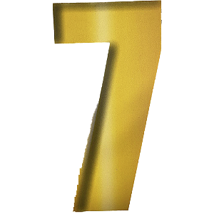 Número 7 Balão Metalizado Dourado 100CM 1M Decorativo 3Guris