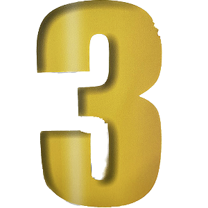 Número 3 Balão Metalizado Dourado 100CM 1M Decorativo 3Guris