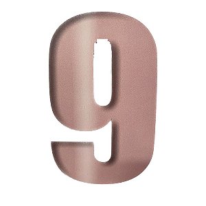 Número 9 Balão Metalizado Rose Gold 70Cm Decorativo 3Guris