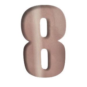 Número 8 Balão Metalizado Rose Gold 70Cm Decorativo 3Guris