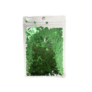 Enfeite Decorativo Quadrado Metálico Verde P/ Balões 15G