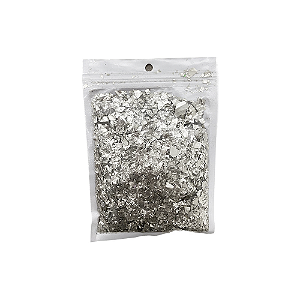 Enfeite Decorativo Confete Picado Prata P/ Balões 15G