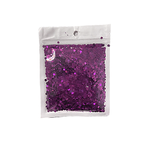 Enfeite Decorativo Confete Hexagonal Rosa P/ Balões 15G