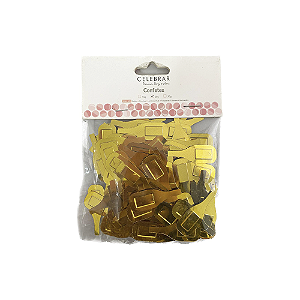 Confete Champagne Dourado Enfeite Decorativo P/ Balões 20G