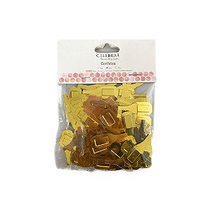 Confete Champagne Dourado Enfeite Decorativo P/ Balões 20G