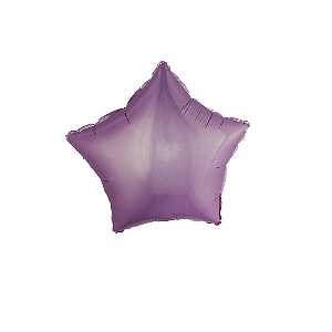 Balão Estrela 18" 28cm Liso Rosa Metalizado Decoração