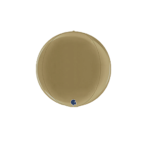 Balão Metalizado Globe Dourado 15" 38cm Decorativo
