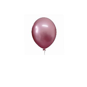 Balão Happy Day Aluminio Rose 5" Bexiga 25unid