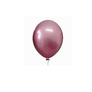 Balão Happy Day Aluminio Rose 9" Bexiga 25unid