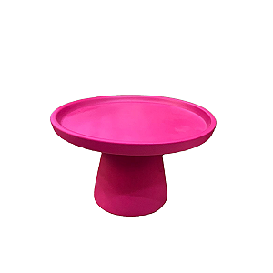 Prato Chicago Pequeno Pink Fosco Decorativo Mesa Festa