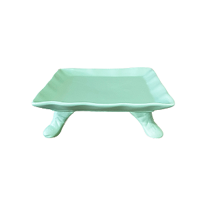 Mini Bandeja Beauty Cerâmica Verde Bebê Fosco Decorativa