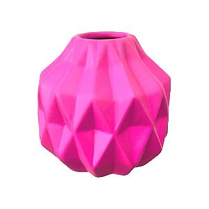 Mini Vaso Geométrico Pink Decorativo Flores Artificiais