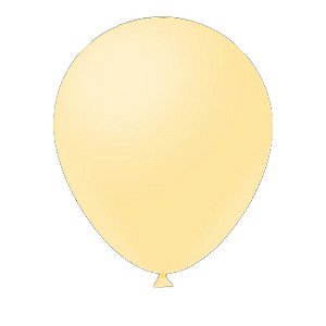 Balão Liso Amarelo Candy Collors Fest Ball De Látex 16" 12un