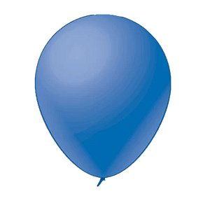 Balão Liso Azul Neon Fest Ball De Látex 16" 12un