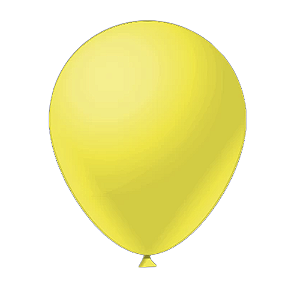 Balão Liso Amarelo Neon Fest Ball De Látex 16" 12un