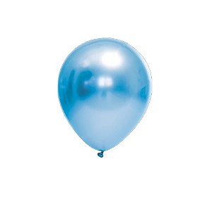 Balão Cromado Azul Látex Fest Ball Maxxi Chrome 12" 25un