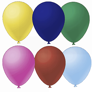 Balão Cores Sortidas Látex Fest Ball Maxxi Premium 9" 50un