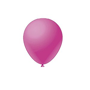 Balão Liso Redondo Pink Neon 9" 50un Fest Ball De Látex