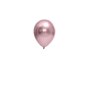 Balão Cromado Rosa Látex Fest Ball Maxxi Chrome 5" 25un