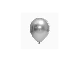 Balão Cromado Prata Látex Fest Ball Maxxi Chrome 5" 25un
