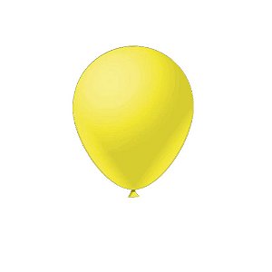Balão Neon 12" Amarelo Liso Fest Ball De Látex 25un