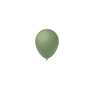 Balão Liso Verde Eucalipto 5" Látex Fest Ball Imperial 50un