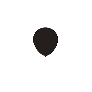Balão Liso Preto 5" Látex Fest Ball Imperial 50un