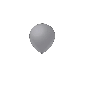 Balão Liso Cinza 5" Látex Fest Ball Imperial 50un