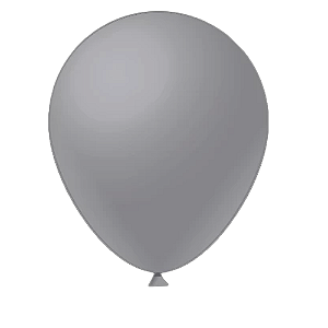 Balão Cinza Látex Fest Ball Maxxi Premium 16" 12un