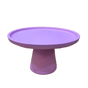 Prato Chicago Médio Cerâmica Lilás Fosco Decorativo Festa