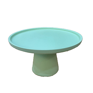 Prato Chicago Médio Cerâmica Verde Bebê Fosco Decorativo