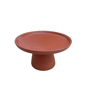 Prato Chicago Pequeno Cerâmica Terracota Fosco Decorativo