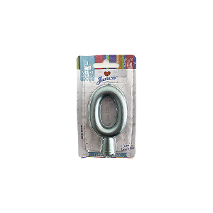 Vela Nº 0 Tubular Metalizado Azul Tiffany 8Cm Decora Junco