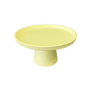 Prato Chicago Pequeno Cerâmica Amarelo Bebê Fosco Decorativo