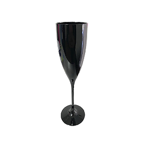 Taça De Champagne 160ML Liso Preta Acrílico