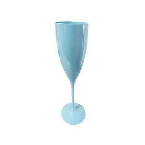 Taça De Champagne 160ML Liso Azul Bebê Acrílico