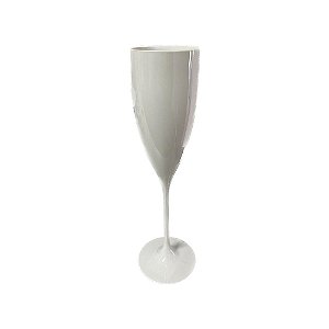Taça De Champagne 160ML Liso Branco Acrílico
