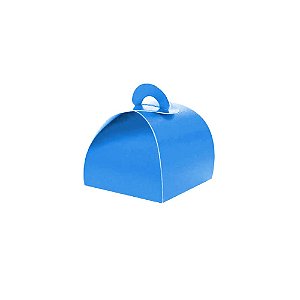 Embalagem Caixinha Azul Para Bem Casado Festas Papel 12unid