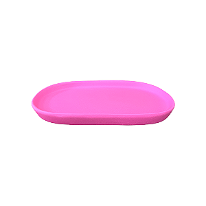 Bandeja Chicago Oval Cerâmica Decorativa Festa Pink Fosco