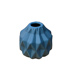 Mini Vaso Geométrico Azul Céu Fosco Decorativo Flores