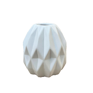 Vaso Geométrico Pequeno Azul Bebê Fosco Decorativo Flores