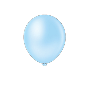 Balão Pic Pic Liso Azul Claro 12" Bexiga Decoração 12unid